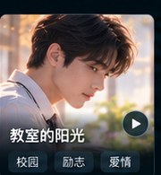 高三爱情故事短剧《教室的阳光》青春短剧海报